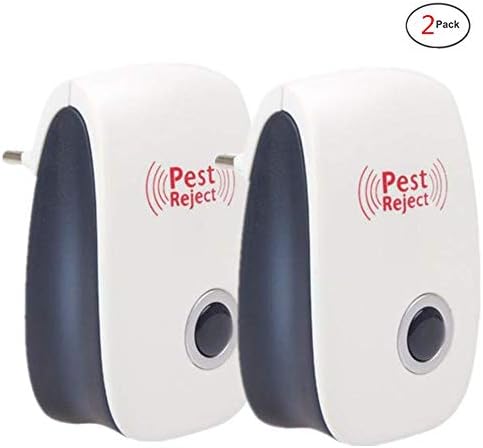 USEN Ultrasonic Pest Repeller 2019 MODEL Against Mosquito Cockroach Mice Rodents Spiders Flies Ants Fleas Non-toxic Eco-Friendly(2 Pack)