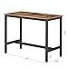 VASAGLE Vintage Dining Table, Bar Table With Solid Metal Frame, Multifunctional Desk for Dining Room or Living Room, Wood Look Accent Furniture ULBT91X