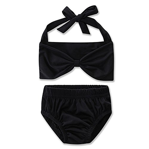 Bikini Set Triangle for Little Girls, Toddler Baby Girls Solid Bikini Set (2T)