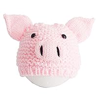xxiaoTHAWxe Baby Beanie, Newborn Baby Boy Girl Cute Cartoon Pig Hat Knitted Beanie Cap Photography Prop - Pink