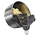 Clip-On Strain Strainer,kitchen Food Strainers Heat Resistant Silicone for Spaghetti,Pasta,Ground Beef Grease,Colander and Sieve Snaps On Bowls,Fits all Pots and Bowls PDA Approved (Gray)