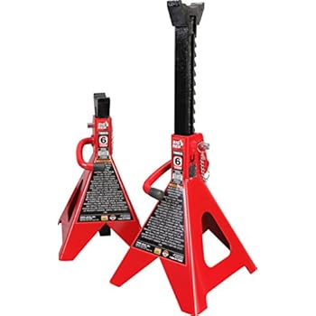 Torin Big Red Steel Jack Stands: Double Locking, 6 Ton (12,000 lb) Capacity, 1 Pair