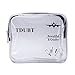 2pcs/Pack TSA Approved Clear Travel toiletry Bag | Quart Sized with Zipper bags | 3-1-1 Carry-On Airline Compliant Bag Packing Organizers