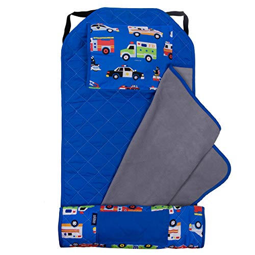 image for Wildkin All-In-One Modern Nap Mat with Pillow for Toddler Boys and Gir