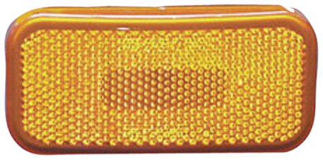Fasteners Unlimited 003-58L 12 V Amber Rectangle LED Clearance Light with Round Corners