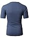 H2H Mens Comfortable Cotton Blend Round Neck Basic T-Shirt DARKBLUE US M/Asia L (CMTTS0198)