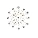 VK Accessories White Snowflake Brooch Pin Shiny Crystal Breastpin for Xmas Nickel Free