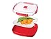 Sistema Microwave Cookware Plate, Small, 14.8 Ounce/ 1.85 Cup, Red