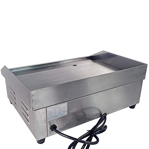TAIMIKO Commercial Electric Griddle Flat Top Grill HotPlate Kitchen Grill CounterTop Stainless Steel Thermostatic Control 1500W 22" One Year Warranty