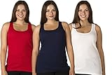 Women's Plus Size Racerback Ribbed Layering Tank Tops