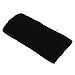 Sunward Unisex 6 Inch Long Thick Cotton Wristband,sports Performance Wrist Band Sweatband Arm Band, Stretchy Wrist Support Protector (Black)