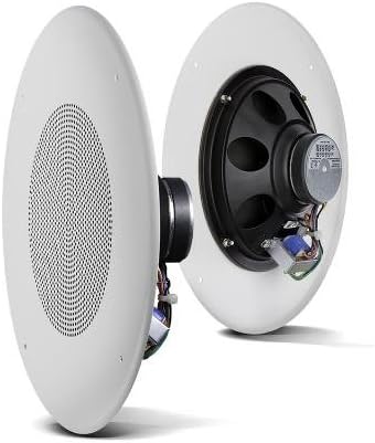 Ceiling Speaker w/Grill - 15W 8in Dual Cone 8ohm / 70V
