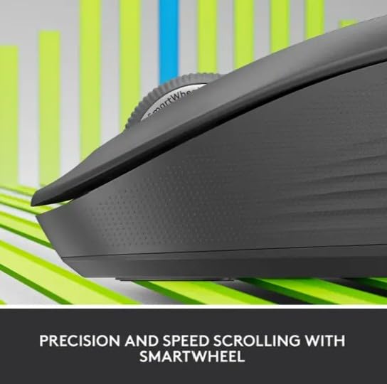 Logitech Signature M550 L Full Size Ambidextrous Bluetooth Mouse Silent Clicks Wireless Graphite Renewed