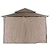 ABCCANOPY Gazebo Replacement Privacy Curtain 10' x 10' Gazebo Side Wall, Outdoor Universal Privacy Panel with Zipper (Brown, 1 Panel Only)