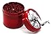 ReaLegend 2.5Inch/63mm 5 Piece Weed Grinder Hand Cranked Herb Grinder Spice Grinder Pollen Plant Grinder Travel Grinder - Red