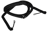 Belkin Pro Series Coiled Telephone Handset Cord (Black, 25 Feet)