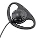 abcGoodefg D Shape Earpiece Headset PTT Mic for Motorola Two Way Radio Walkie Talkie 2pin (5 PACK)