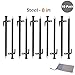 TRIWONDER Steel Tent Stakes Heavy Duty Tarp Pegs Solid Stakes Footprint Camping Stakes (Black - 8in - 10 Pack)