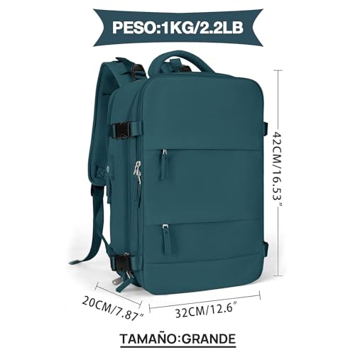 ECYWE Mochilas de viaje grandes, mochilas de viaje multifuncionales, con Puerto de Carga USB，mochilas de transporte, mochilas de senderismo, impermeables, mochilas para deportes al aire libre