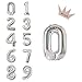 Silver 40 Number Balloons Big Giant Jumbo Large Number 40 Foil Mylar Balloons for Women Men 40th Birthday Party Supplies 40 Anniversary Events Decoration