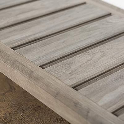 Walker Edison Rustic Wood Farmhouse Entryway Accent Table with Storage ...