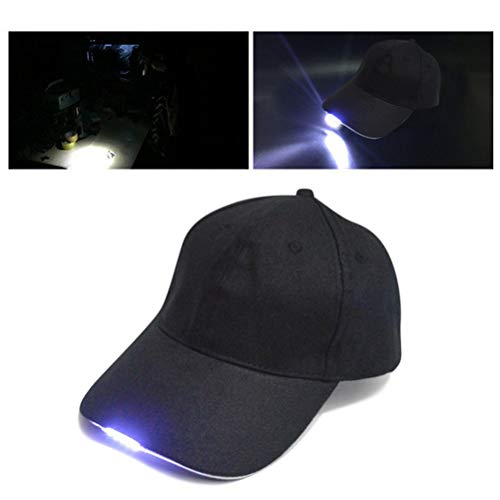 AILOS LED-beleuchtete Mütze für Erwachsene, Scheinwerferkappe, verstellbare 5-LED-Leuchte im Dunkeln Leuchten im Freien… – Bild 4