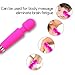Waterproof |Powerful | Cordless Vibrating Mini Wand Massager | For Muscle Aches & Sports Recovery | Multi speed | Travel Friendly | Muscle Pain | Body-Safe Silicone | Wireless Fast Rechargeable - Pink