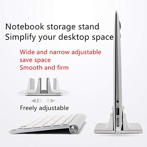 Vertical Adjustable Laptop Stand, Adjustable Laptop Stand Desktop Stand, Adjustable Base Size Compatible for Lenovo/Dell/ASUS Gaming Laptop (up to 17.3 inches) (Black)