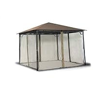 Living Accents 10ft x 10ft 4-Panel Universal Rain Proof Replacement Gazebo Mosquito Netting (Gazebo sold separately)