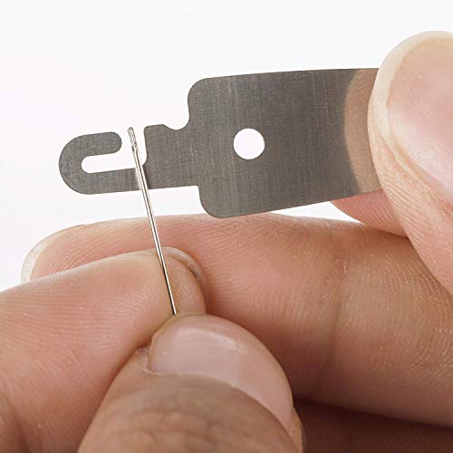 100 Pcs Steel Hook Needle Threaders, Cross Stitch Needle-Threading Tools Threader for DIY Sewing Supplies Accessory for Large Eye Needles - Thumbnail 3