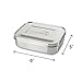 LunchBots Medium Quad Snack Container - Divided Stainless Steel Food Container - Four Sections for Finger Foods On the Go - Eco-Friendly, Dishwasher Safe - Stainless Lid - Stainless Steel