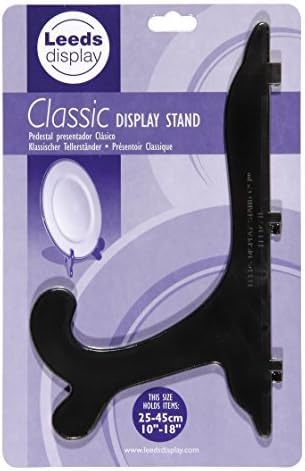 Display Stand : Classic Large Black Plastic : 27.5cm, 11 : Plate Support by Leeds Display