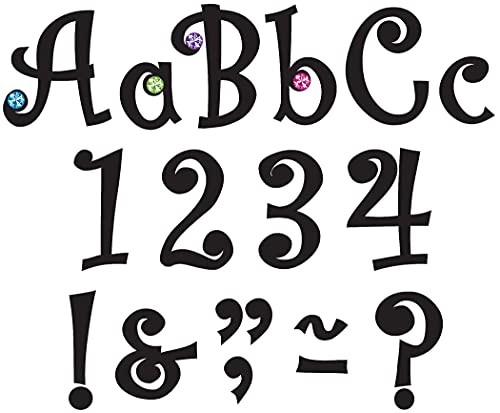 Teacher Created Resources Letras brilhantes de 12,7 cm com joias coloridas (77183)