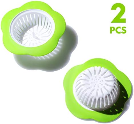 2PC Kitchen Sink Stopper Strainers Flower Shape Plastic Drain Filter Bathroom Hair Strainer Basket Plug
