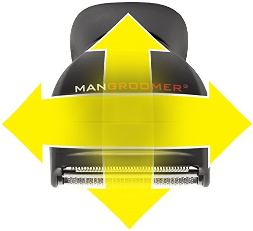 MANGROOMER - Back Hair Shaver Replacement Complete Attachment Head with Shock Absorber Neck and Smooth Shaving Foil