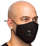 Debrief Me Dust Mask - Air Filtration Pollution Breathable Masks (1 Mask + 2 Filters)(Black)
