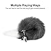 Utimi Anal Butt Plug Tail Stainless Steel Anal Stopper Smooth Anus Toy with Faux Fox Tail