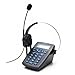 AGPTEK Hands-Free Call Center Desk Phone, Noise Cancelling Corded Monaural Headset Telephone, with Tone Dial Key Pad+Redial Function & Phone Book, for Telephone Counseling Services, Insurance, etc.