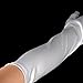 Yabber Satin Elbow Length Opera Gloves | White | for Bride | Bride's Maid | Wedding | Halloween Costume - Womens