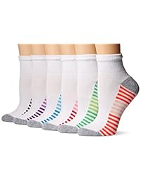 Hanes - Tobillera deportiva para mujer (6 unidades)