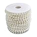 WEISIPU 6mm Pearl Bead Garland Spool Rope for Christmas Wedding DIY Decoration Supplies 20M=65ft (White)