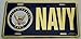 Mitchell Proffitt US Navy License Plate Blue and Gold, Officially Licensed, Made in USA