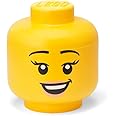 Room Copenhagen Iconic Storage Head Large, Stackable Storage Box, 8,5 L, Yellow, Happy Girl