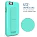 ZVEdeng iPhone 6 Case, iPhone 6S Case, Vertical and Horizontal Stand Finger Strap Foldable Kickstand Holster Phone Stand Dual Layer Anti Scratch Case Cover for Apple iPhone 6 / 6s 4.7'' Mint Green
