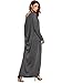 Verdusa Women's Boho Long Sleeve Draped Caftan Casual Loose Long Maxi Dress Heather Grey M