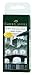 Faber-Castell Art & Graphic Pitt Artist Pen Brush India Ink Pen, Grey Tones, Wallet Of 6, For Art, Craft, Drawing, Sketching, Home, School, University, Colouring