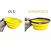 COMSUN 2-Pack Collapsible Dog Bowl, Foldable Expandable Cup Dish for Pet Cat Food Water Feeding Portable Travel Bowl Orange and Yellow