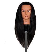 Bellrino 24" Cosmetology Mannequin Manikin Training Head with Human Hair - Lindsey