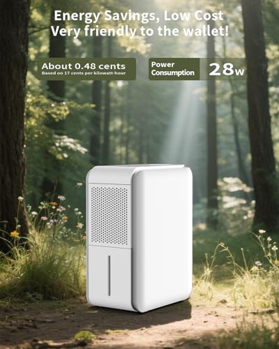 DINZAN 3 In 1 Humidifier Dehumidifier Combo With Air Filtration, Humidifiers Dehumidifier For Home Bedroom With Drain Hose Humidity and Temperature Display,5 Modes,7 Color LED Lights,Timer Set