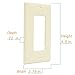 Enerlites 8831-LA 1-Gang Decorator/GFCI Rocker Wall Plate, Standard Size, Unbreakable Polycarbonate, Light Almond